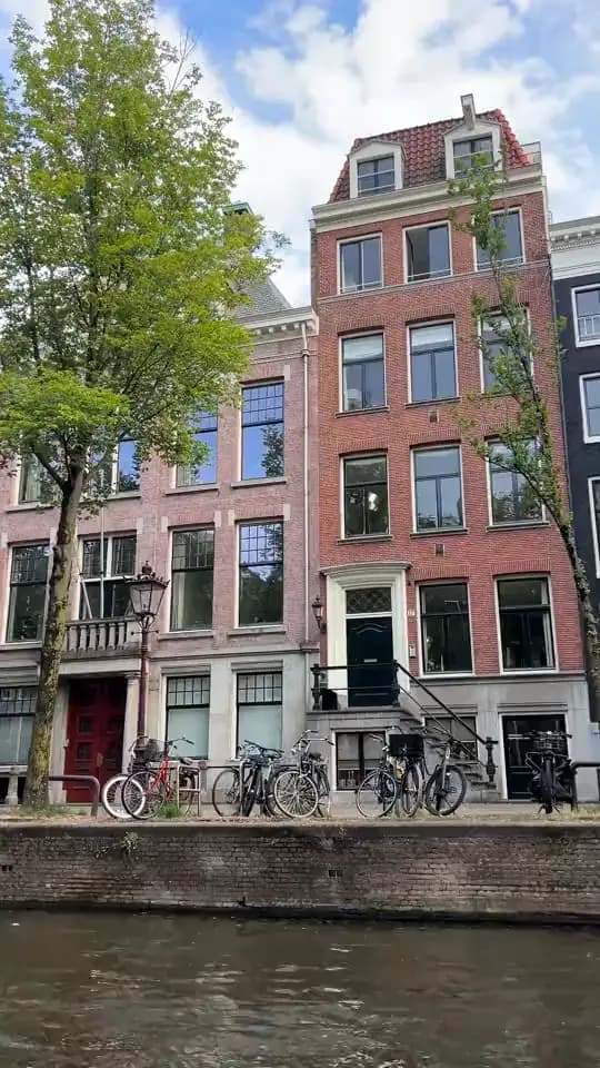 Canal houses from a boat