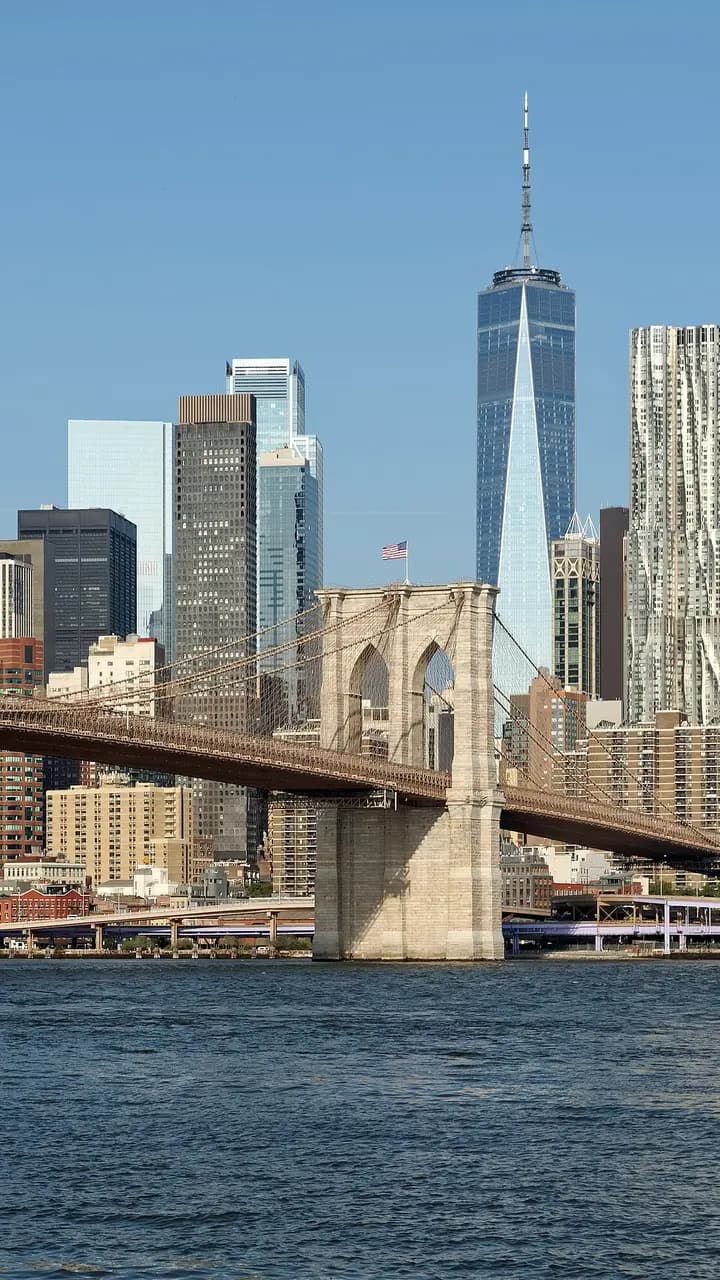 Brooklyn Bridge, view from Brooklyn Bridge Park, New York City, 20231002 0909 1574