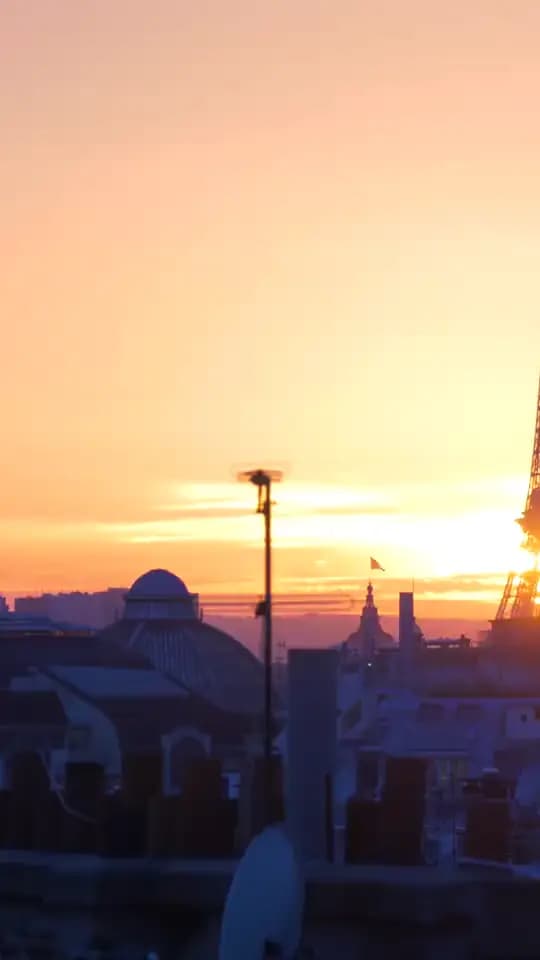 Sunset on Eiffel Tower in Paris - Vimeo